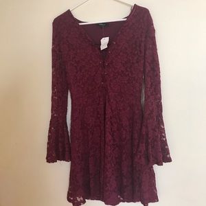 NWT maroon lace dress